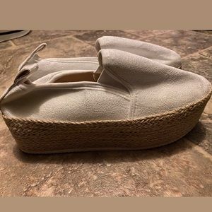 White platform shoes.